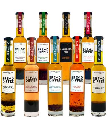 Charlie & Ivys Dipper Pick N Mix - Choose From 8+ Flavors | Natural Rapeseed Oil Smoked Garlic & Black Peppercorn Rosemary Thyme & Lemon Blackberry Thyme & Balsamic - Pack of 3 200.00 ml (Pack of 3)