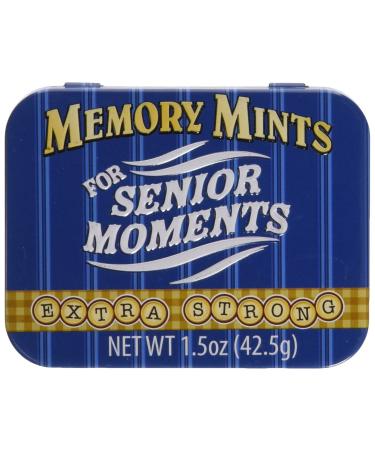 Memory Mints for Senior Moments Fun Gag Tin 1.5 Ounce (Pack of 1)