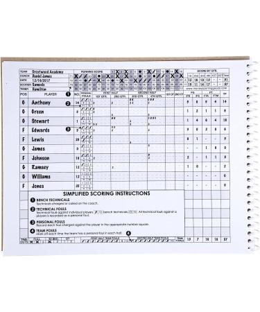 Murray Sporting Goods Basketball Scorebook - 35 Games Side by Side Score Keeping Book for Stats | High School, Middle School, Little League Stat Tracking - Ideal for Scorekeepers - Buy Online on SooperMarket.com