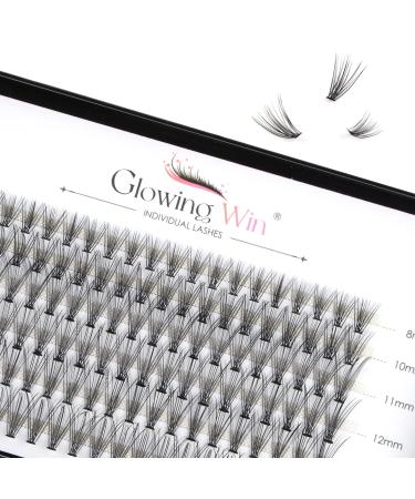 Glowing Win single eyelash cluster lashes individual false eyelashes 120 PCs naturally single eyelashes DIY eyelash extensions eyelash extension (0.07c 20d Mix8-14mm) 6-0.07c-20-8-14