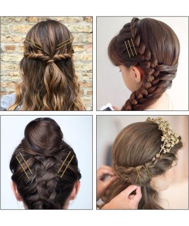 Biribila Bobby Pins 150 Pcs - Gold Hair Grips 5cm Long with Storage Box | Strong Kirby Grips for All Hair Types - Hair Styling & Make-Up Pins - Buy Online on SooperMarket.com