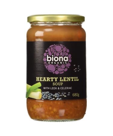 Biona Organic Hearty Lentil Soup With Leek & Celeriac 680g