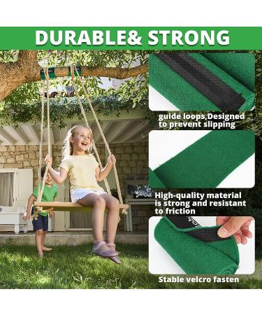 NA Tree Protector Kit for Slacklines - 60 x 6 Tree Guards - Non-Slip Felt Wraps with Anti-Slip Straps - Outdoor Tree Wear for Ziplines, Hammocks, Slackline - Green - Buy Online on SooperMarket.com