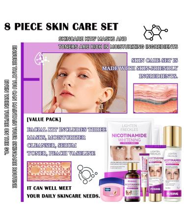 Hydrating Skin Care Set for Women | 8-Piece Multi-Combination Kits | Perfect Mother's Day Gift | International Shipping Available - Buy Online on SooperMarket.com