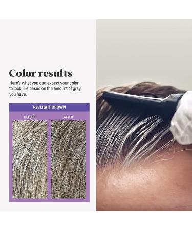 Just For Men Touch of Gray Hair Color Kit - Light Brown T-25 | Easy Application with Comb Applicator | Achieve a Salt and Pepper Look | 1 Pack - Buy Online on SooperMarket.com