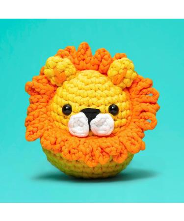 Woobles Beginners Crochet Kit: Easy Peasy Yarn, Step-by-Step Tutorials - Sebastian The Lion Orange - Buy Online on SooperMarket.com