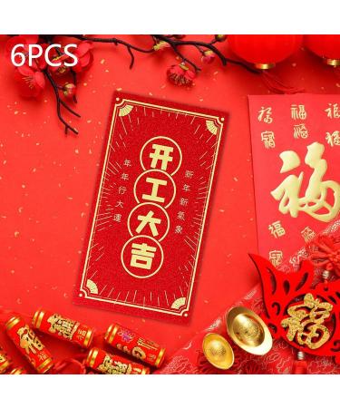 harayaa 6X Chinese Lunar New Year Red Envelopes Hong Bao Present 2024 Dragon Gifts Spring Festival Envelopes for Spring Festival Style G - Buy Online on SooperMarket.com