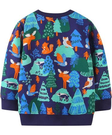 Boys Dinosaur Sweatshirt | Cotton Long Sleeve Pullover | Kids Casual Top T-Shirt | Toddler Girls Shirts | Baby Clothes 1-8 Years | 2-3 Years - Buy Online on SooperMarket.com