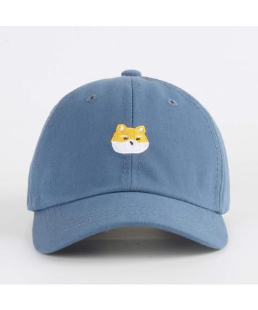 LANGZHEN Kids Plain Baseball Cap Hat | Adjustable Sun Hat for Boys and Girls 2-4 Years | 100% Cotton | Embroidered Blue - Buy Online on SooperMarket.com