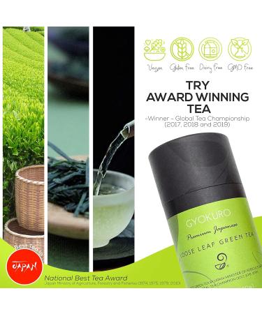 Gyokuro Green Tea Japanese Green Tea Loose Leaf Yabukita High Caffeine Loose Leaf Tea Antioxidant-Rich Green Tea Loose Leaf Vegan and All-Natural Loose Leaf 3.5oz - Buy Online on SooperMarket.com
