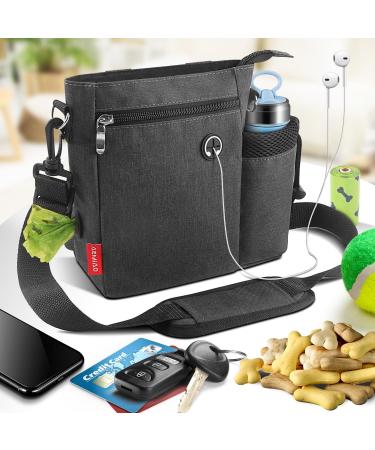AEMIAO Dog Walking Bag with Bottle Holder & Poo Bags - Large Outdoor Training Treat Pouch for Dogs - Waist & Shoulder Belt - 3 Ways to Wear - Buy Online on SooperMarket.com