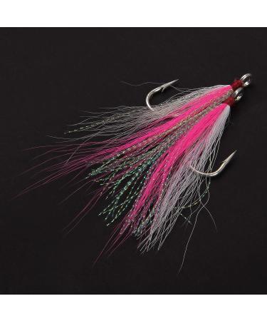 Bucktail Teasers Fluke Rig Fishing Hooks - 6pcs Pink/White Set by Shaddock Fishing - Buy Online on SooperMarket.com