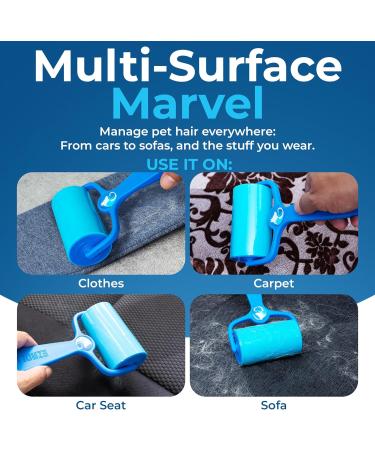Petlovers Ezroll Reusable Lint Roller - Lifelong Adhesive Multi-Purpose Dust & Lint Remover for Clothing Upholstery & Cars - Sustainable & Washable - Buy Online on SooperMarket.com
