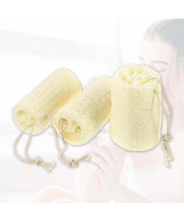Shop VOCOSTE 3 Pcs Natural Loofah Sponge | Exfoliating Body Shower Sponges | Hang & Clean | Beige 3.94 - Buy Online on SooperMarket.com
