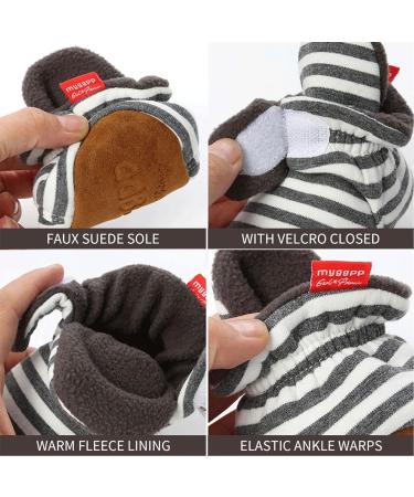 TMEOG Baby Booties - Infant Boots for Boys & Girls 0-18 Months - Black Striped - Size 0-6 Months - Buy Online on SooperMarket.com