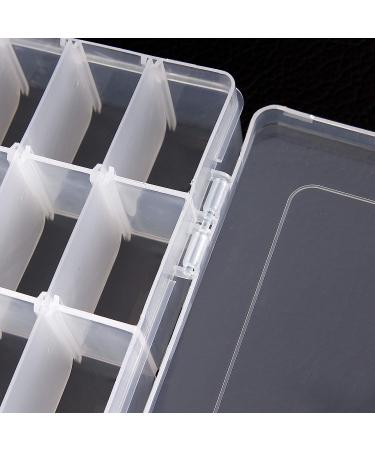 Snowkingdom Plastic Grid Box Storage Organizer Case - 3 Pack with Adjustable Dividers | 36 Grids + 2x15 Grids | Free Letter Stickers included - Buy Online on SooperMarket.com