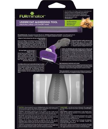 Furminator Deshedding Tool for Medium & Large Short-Haired Cats - Enhanced Cat Brush for Undercoat Removal 2.0 - Buy Online on SooperMarket.com