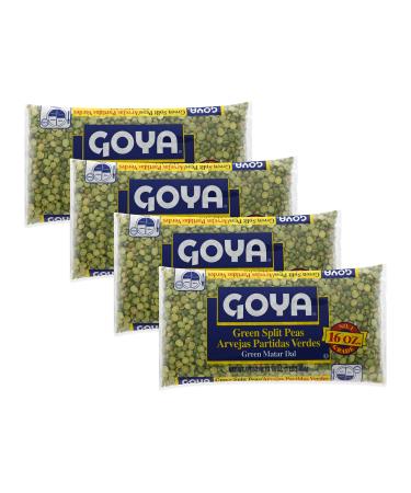 Goya Beans Green Split Peas, Dry, 4 - 1 Lb Bags (4 Pack) Dried - Great for Split Pea Soup