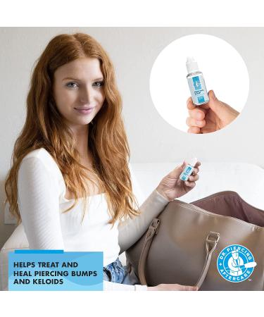 Dr. Piercing Aftercare Keloid Removal Drops - Non-Greasy Saline Solution for Piercings - Reduce Nose Piercing Bump Size - Treatment for Scars on Ear, Lip, Belly - 15mL - Buy Online on SooperMarket.com