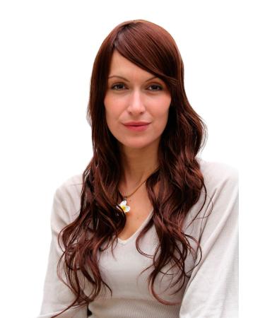 WIG ME UP - 9320-33/30C Long wig red-brown-chestnut mix slightly wavy hair with parting