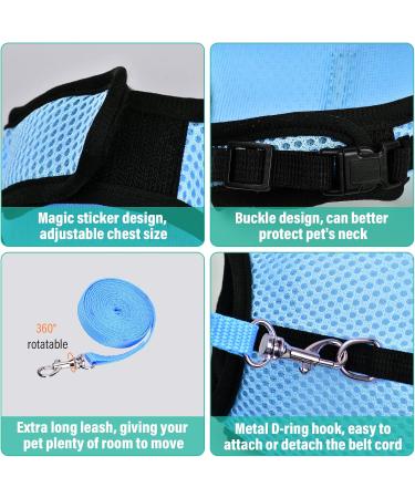 Tibapla Adjustable Rabbit Dishes & Leash for Small Pets - Mesh Bunny & Kitty Dish (Medium Blue) - Buy Online on SooperMarket.com