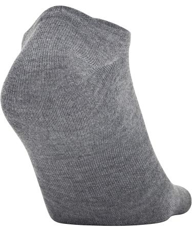 Under Armour Adult Essential Lite No Show Socks 6-Pack - Gray Assorted Large - Buy Online on SooperMarket.com