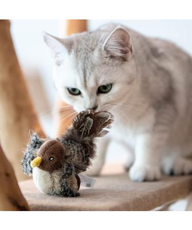 Gigwi Interactive Cat Toy - Real Chirping Bird Sound | Feather & Plush Design for Indoor Cats | Relieves Boredom - Buy Online on SooperMarket.com