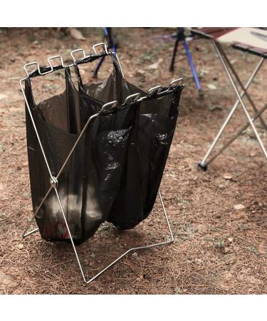 Trash Bags Holder Stand Outdoors Portable Trash Bag Rack Folding Garbage Holder Stand for Camping Picnic BBQ Camping Recycling Suitable in Bedroom Kitchen - Buy Online on SooperMarket.com