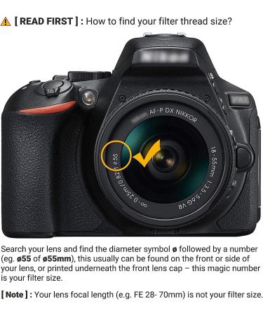 JJC 55mm VND Variable ND Filter for Nikon D5600/D3500/D3400/D7500 & Sony A7 Series - ND2-2000 Fader for 18-55mm & 28-70mm Kit Lenses - Buy Online on SooperMarket.com