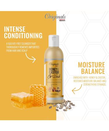 Africa's Best Originals Castor Hair Co-Wash for Natural Curls & Waves - Sulfate-Free Honey 12 Fl Oz | International Shipping - Buy Online on SooperMarket.com