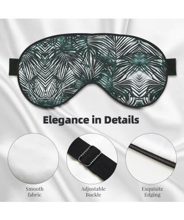 SSIMOO Transparent Palm Leaf Eye Mask | Breathable Soft Sleep Eye Patch for Women | Perfect Travel Accessory for Relaxation - Black - Buy Online on SooperMarket.com