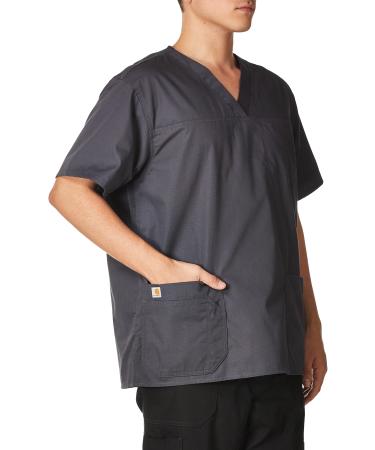 Carhartt Men's Ripstop Multi-Pocket Scrub Top X-Large Dark Pewter