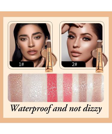 Paminify Contour Beauty Wand - Liquid Blush & Cream Contour Stick Combo for Natural Medium Contouring + Cheery Pink Blush - Cruelty-Free Formula - Buy Online on SooperMarket.com