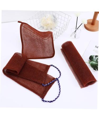 PLAFOPE 1 Set Bath Towel Exfoliating Washcloth African Net Cloth Body Scrubber Exfoliator Towels Brown Nylon - Buy Online on SooperMarket.com