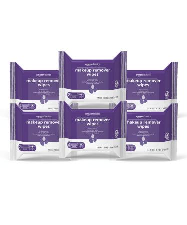 Amazon Basics Make Up Remover Wipes Night Calming 150 Count (6 Packs of 25) (Previously Solimo) Night Calming 25 Count (Pack of 6)