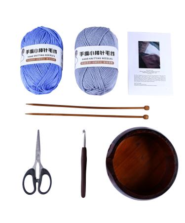 Knitting Kit for Beginners Adults & Kids, Knitting Starter Kit Learn to Knit Your Scarf & Hat with Instructions, Yarn Bowl, Knitting Needles & All Beginner Knitting Accessories