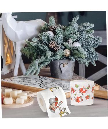 2 Rolls Christmas Toilet Paper Santa Claus Printed Christmas Toilet Roll Funny Merry Xmas Toilet Paper Bulk for Bathroom Decor Stocking Stuffers Party Favors - Buy Online on SooperMarket.com