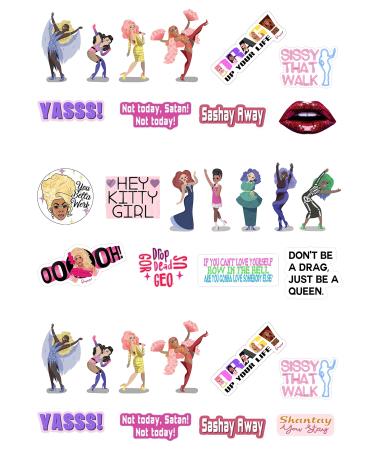 31 Stand Up Drag Queen Themed Edible Wafer Paper Cake Toppers Decorations