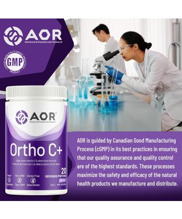 AOR Ortho C+ 240g Powder High-Potency Vitamin C Ascorbic Acid - Electrolyte Formula with Magnesium & Calcium Ascorbate Supports Skin & Blood Vessel Function Electrolyte Powder for Everyday Wellness - Buy Online on SooperMarket.com