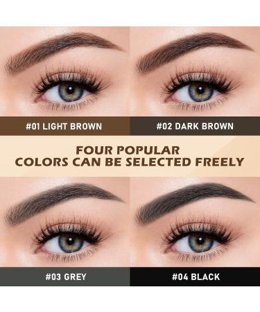 DAGEDA 2-in-1 Eyebrow Pen and Eyebrow Gel Magic Eyebrow Pencil with 4 Fork Tip Waterproof Microblading Eyebrow Pen Brow Gel Long-Lasting Natural Eye Brow Pen For Defining Brows 02 Dark Brown - Buy Online on SooperMarket.com