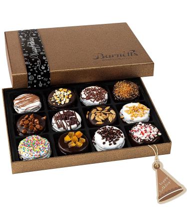 Barnetts Chocolate Cookies Birthday Gift Basket for Women & Men Gourmet Happy Birthdays Cake Box Arrangements Husband Wife Mom Dad Unique Cookie Baskets Flavors Idea Boyfriend, Girlfriend