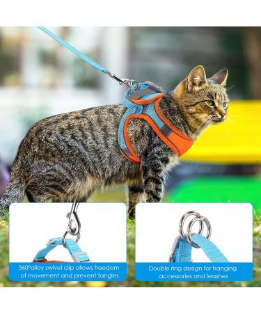 Escape-Proof Cat Harness and Leash Set - Reflective Vest for Small Cats | XXS Orange - Buy Online on SooperMarket.com