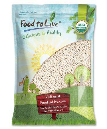 Organic Navy Beans, 10 Pounds  Non-GMO verified, Kosher, Raw, Vegan, Dried White Navy Beans in Bulk from Food To Live. High in Protein and Dietary Fiber 10 Pound (Pack of 1)