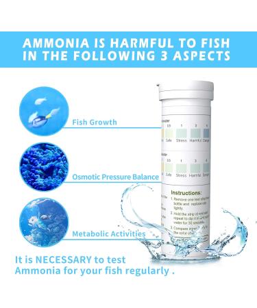 BOSIKE 50 Ammonia Test Kit - 2 in 1 Freshwater & Saltwater Nitrate Testing | Essential Aquarium Accessories for International Shipping - Buy Online on SooperMarket.com