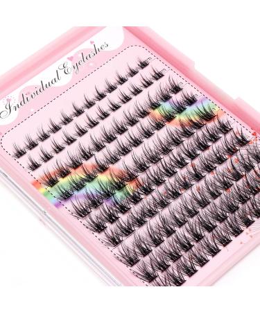 Bodermincer NEW 120 Cluster 10-12-14-16mm Mixed Professional Makeup Individual EyeLashes Grafting False Eyelashes Eyelash Extension Individual Eyelash Bunche (10-12-14-16mm Mixed)