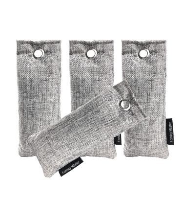 4 Packs Shoe Deodorizer Bags, Fonday Bamboo Charcoal Odor Eliminator(75g each), Activated Charcoal Air Purifying Bags Odor Absorber for Gym Bag, Car, Pet, Closet 4 Count (Pack of 1)