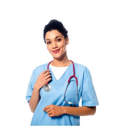 Dixie EMS Lightweight Single Head Stethoscope - Latex-Free for Doctors, Nurses, Students - Red - Buy Online on SooperMarket.com