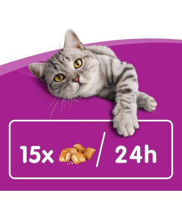 Buy Whiskas Cat Snacks Crunchy Pockets with Chicken & Cheese - 6 Pack (432g) - International Shipping Available - Buy Online on SooperMarket.com