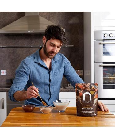 Naturya Organic Cacao Maca Overnight Oats - Gluten-Free with Hemp Protein Rich in Magnesium Vegan No Added Sugar - 600g - Buy Online on SooperMarket.com