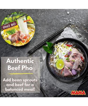 MAMA Instant Rice Noodle Vietnamese Style Pho Ga Vermicelli Bowl Beef Flavours 65g (Pack of 6) by CNMART - Buy Online on SooperMarket.com